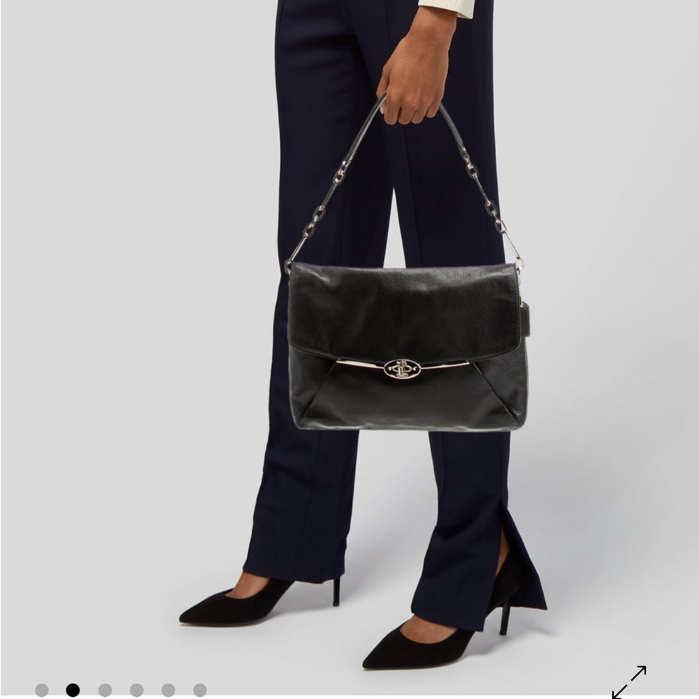 Coach Madison flap shoulder bag w chain - Picture 6 of 7
